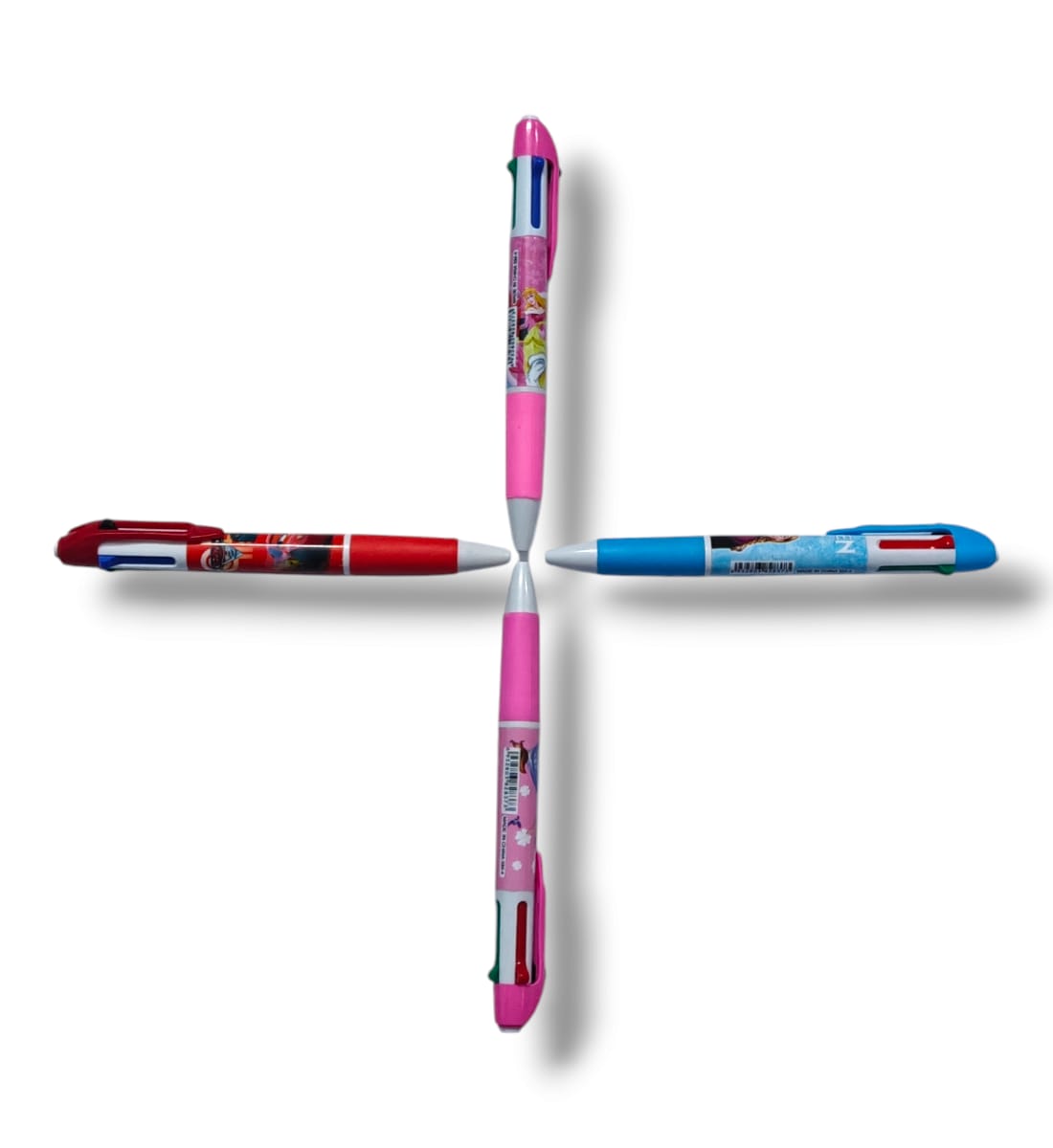 Cartoon Character 4-Color Ballpoint Pens for Kids – Fun & Stylish Birthday Return Gifts (Set of 4) view 2